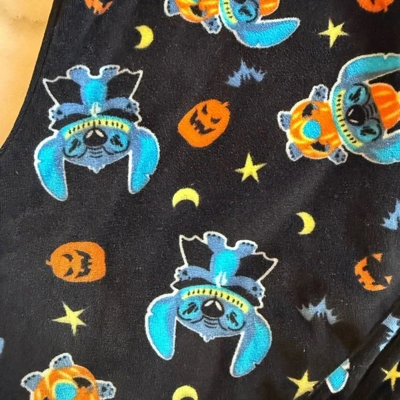 Disney Black and Orange Halloween Stitch Pajama Pants - Picture 2 of 6